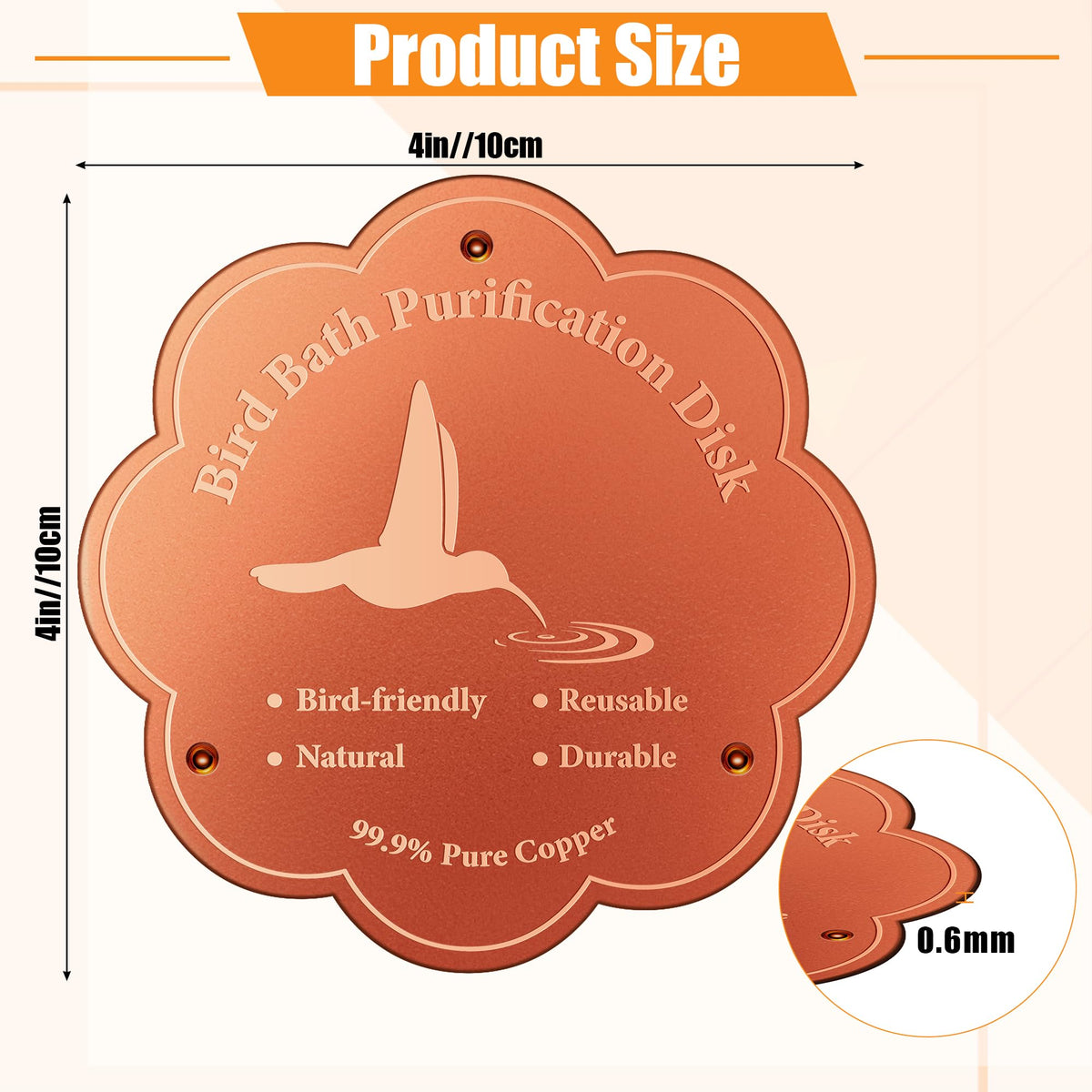 Larbeti three-point-support disk maintains stability while maximizing water contact.