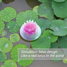Larekook solar powered lotus light auto dusk-to-dawn illumination.