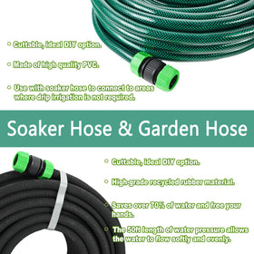 LARNORJE soaker hose with porous walls delivering slow, even moisture