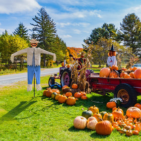 LarpGears outdoor ghost scarecrow decor with steel frame adds movement and eye-catching Halloween appeal.