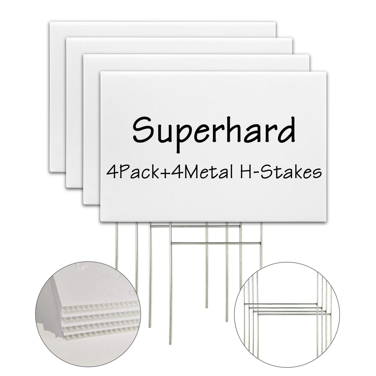 LARREEDE blank yard sign with stake, ideal for outdoor messaging