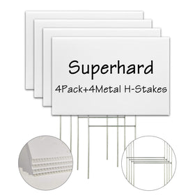LARREEDE blank yard sign with stake, ideal for outdoor messaging