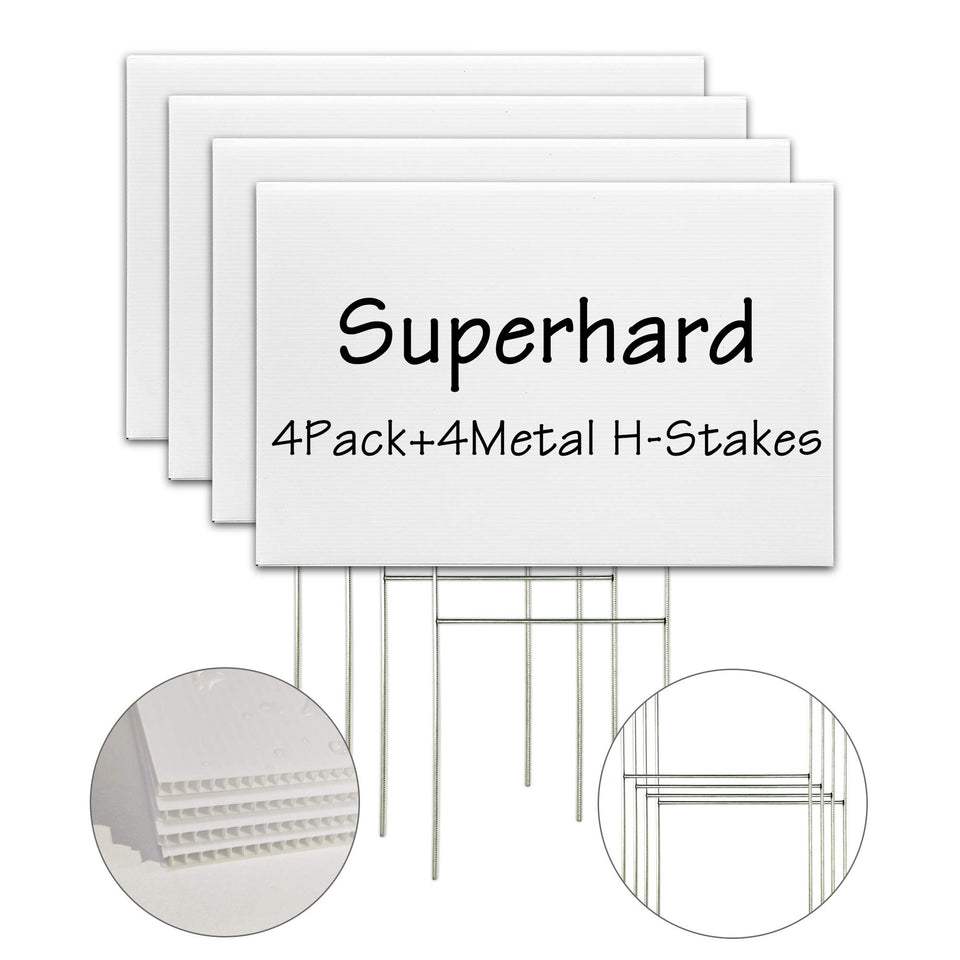 LARREEDE blank yard sign with stake, ideal for outdoor messaging