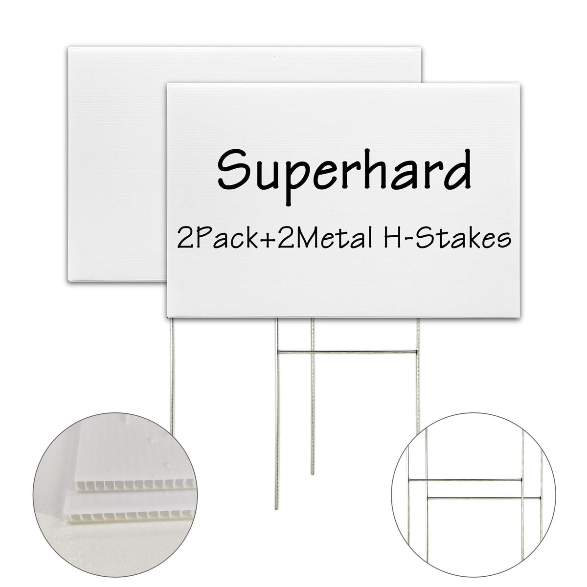 LARREEDE blank yard signs with stakes for quick outdoor messages.