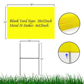 LARREEDE H-stake set provides sturdy support for yard signs outdoors.