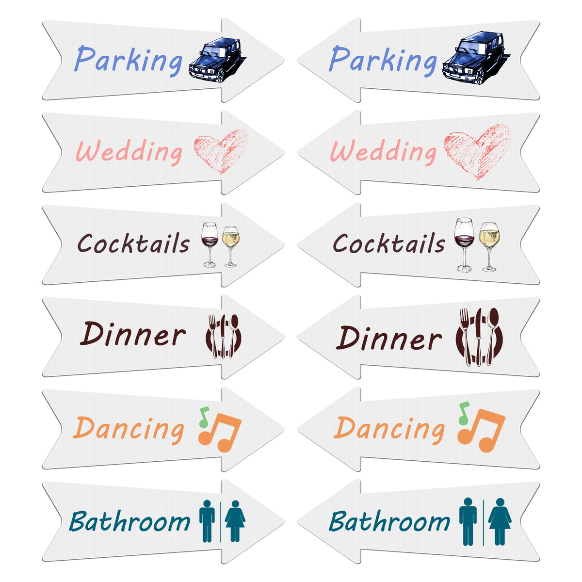 LARREEDE 17x6 inch directional arrow sign guides guests clearly.