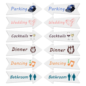 LARREEDE 17x6 inch directional arrow sign guides guests clearly.