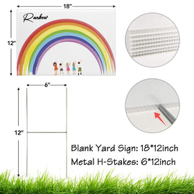 LARREEDE yard sign with galvanized stake, durable for lawn displays