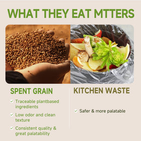 Larvevo plant-fed nutrition label emphasizes clean, low odor larvae
