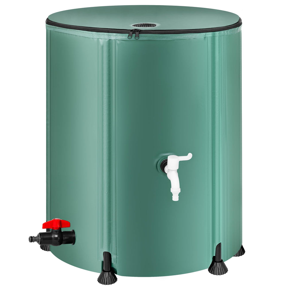 Laspeiraux collapsible rain barrel with integrated faucet for easy rainwater collection