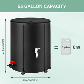 Laspeiraux rain barrel mesh top keeps debris out for cleaner water.