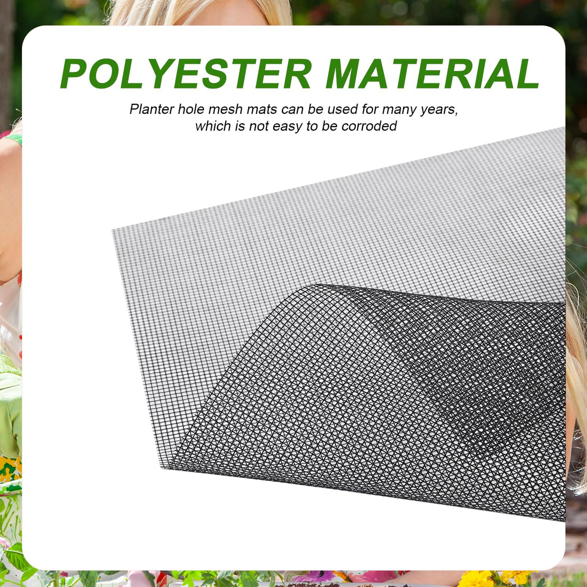 Lasuroa bottom mesh screen cover prevents soil leakage in pots.