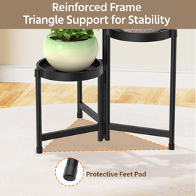 LASZOLA reinforced metal frame resists bending for heavier pots.