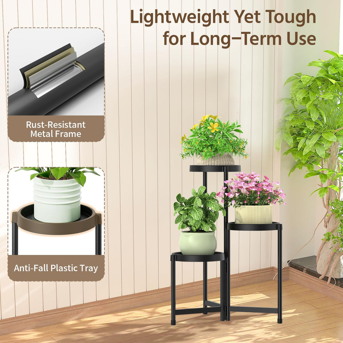 LASZOLA tiered layout improves visibility and plant accessibility.