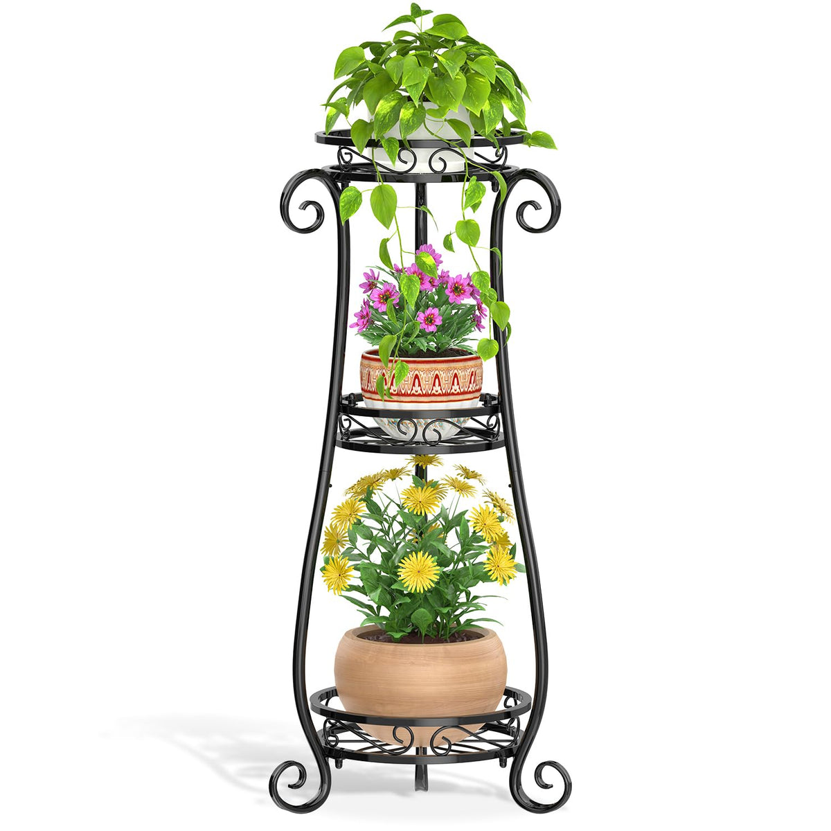LASZOLA 3-Tier stand frame enables quick setup for indoor plants