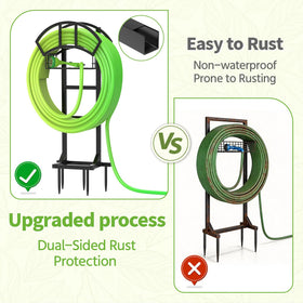 LASZOLA rust-resistant coating protects the frame outdoors.