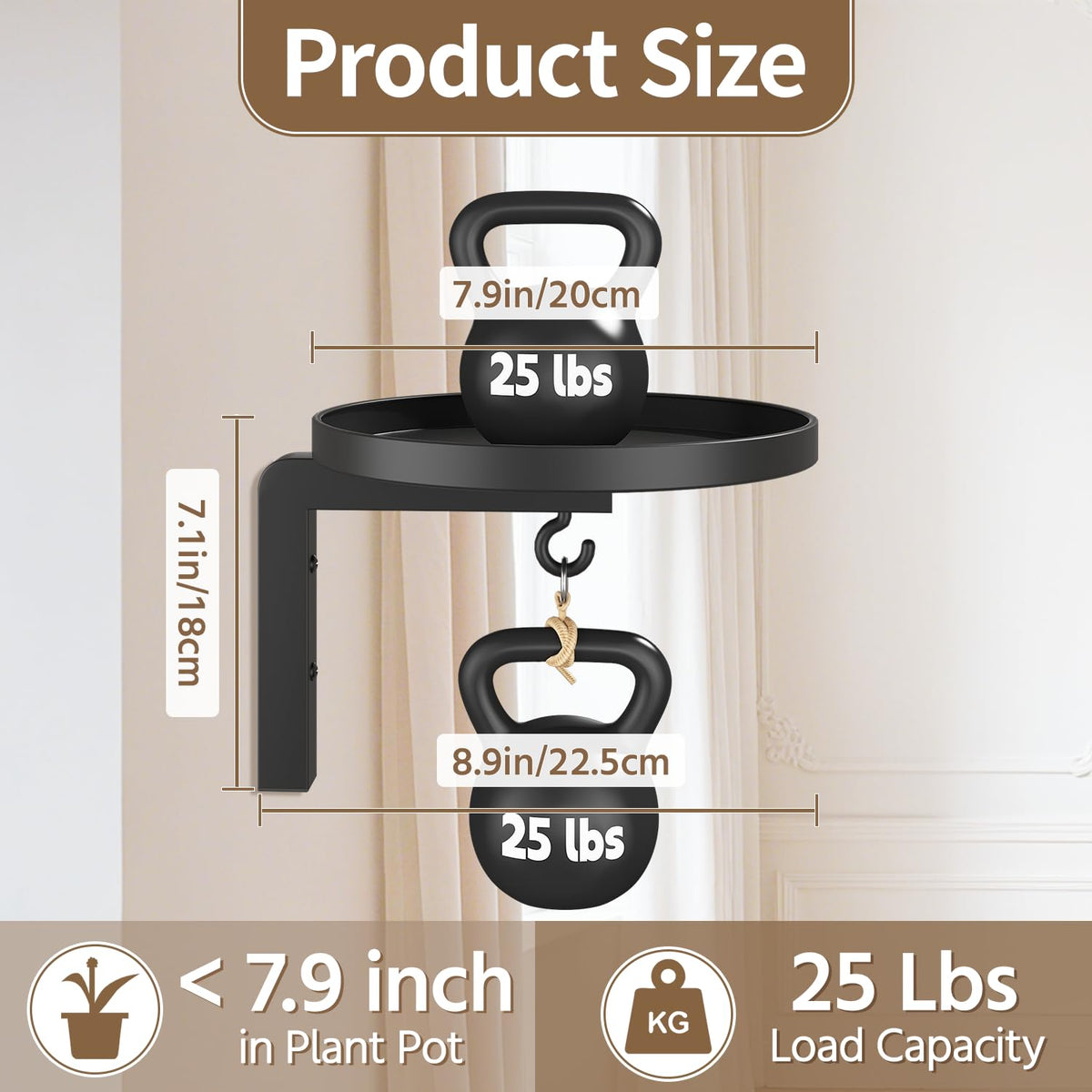 LASZOLA robust metal construction provides stable display for indoor or outdoor use