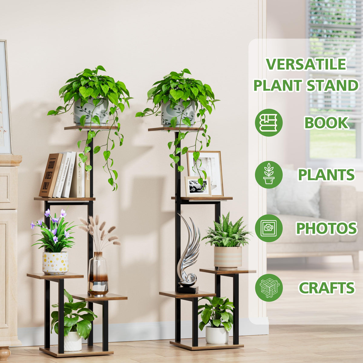 LATIBELL living room display blends plants with decor