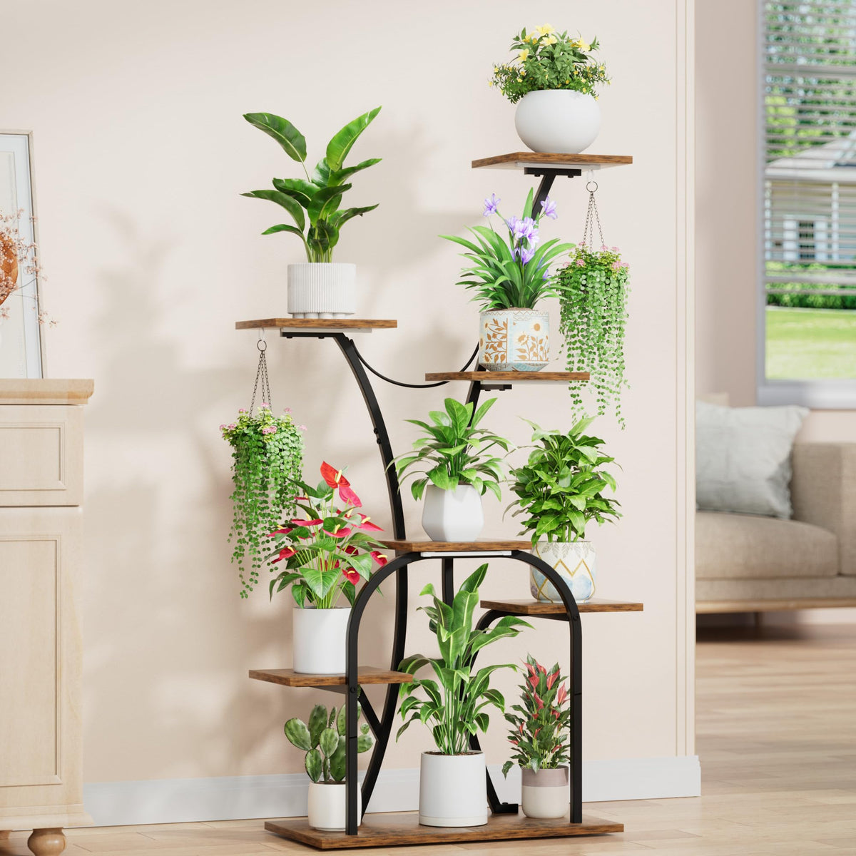LATIBELL black metal display shelves for a modern home