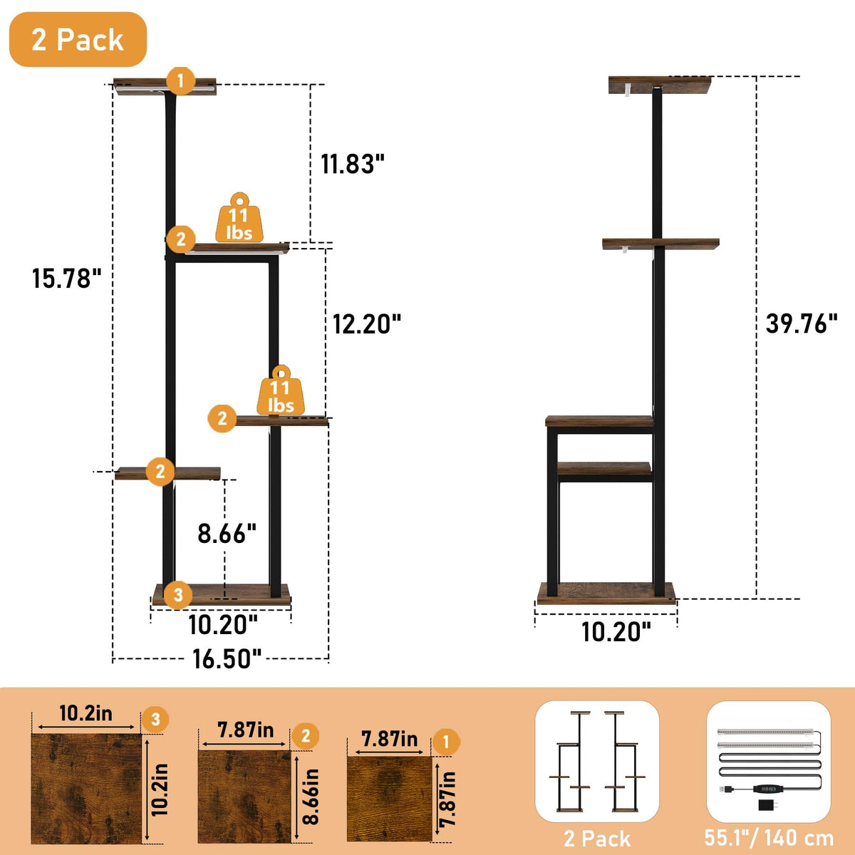 LATIBELL multifunctional display for plants, photos, and knickknacks
