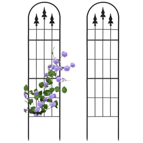 LATIHUUM 2-pack garden trellis assembly supports climbing plants outdoors.