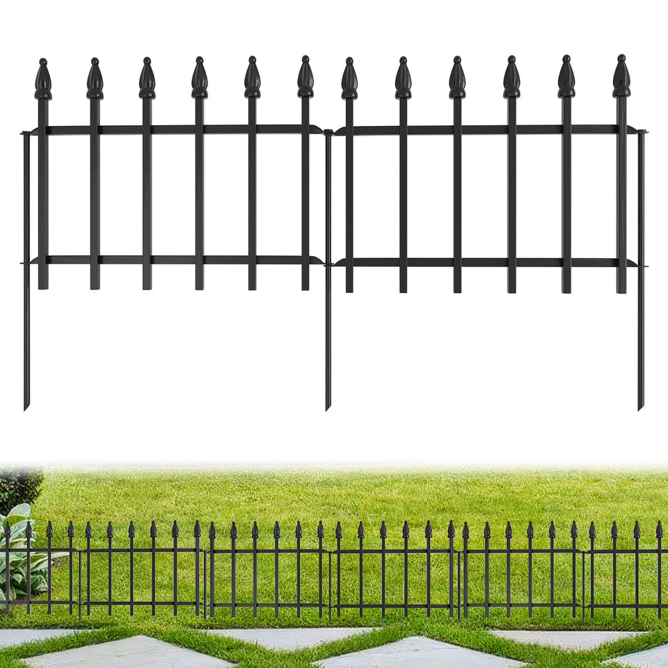 LATIHUUM decorative garden fence panel assembly for quick, secure setup.