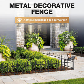 LATIHUUM decorative border defines flower beds and pathways.