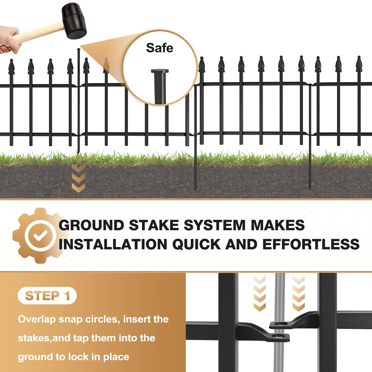 LATIHUUM no-dig installation keeps your yard clean and tidy.