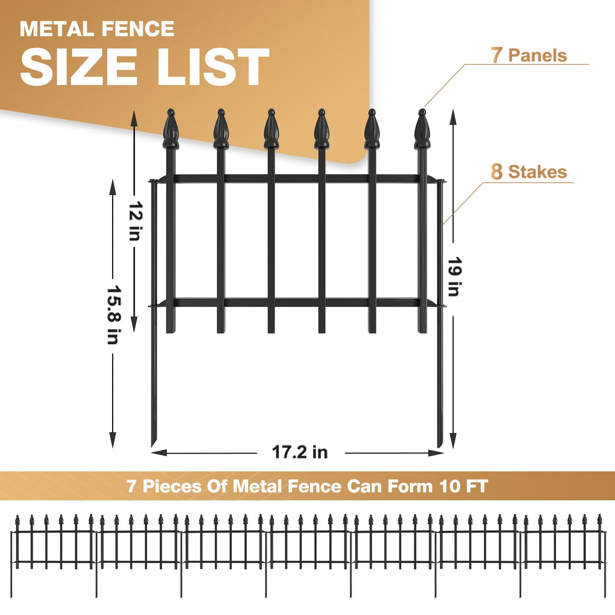 LATIHUUM powder-coated metal fence resists rust for outdoor use.