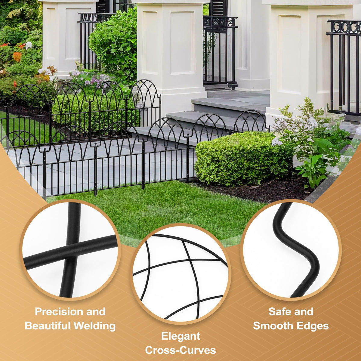 LATIHUUM garden edging borders define plant areas while deterring small animals.