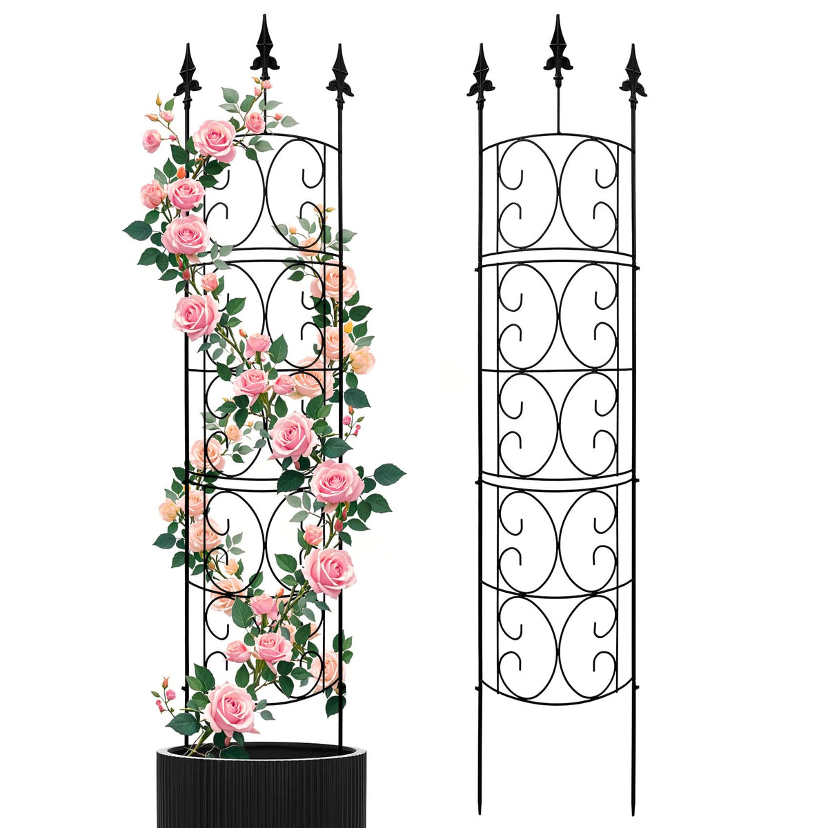 LATIHUUM garden trellis assembly with two panels ready for setup and support
