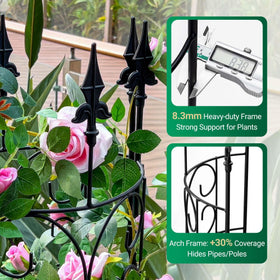 LATIHUUM robust metal frame offers strong support for roses and ivy