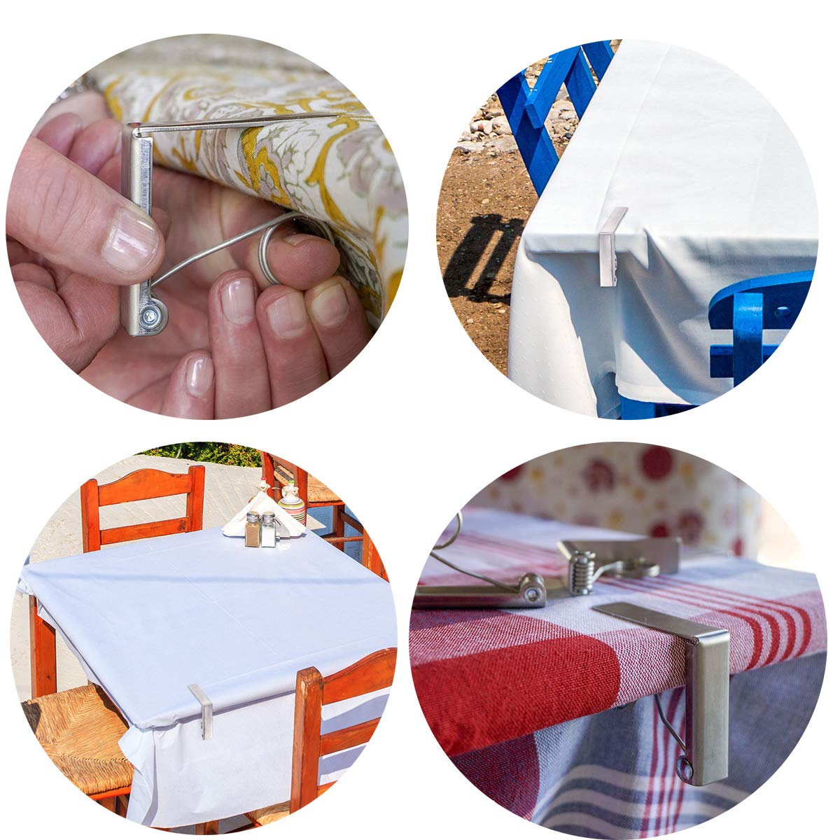 Latomex tablecloth clips wind-proof hold on tablecloths.