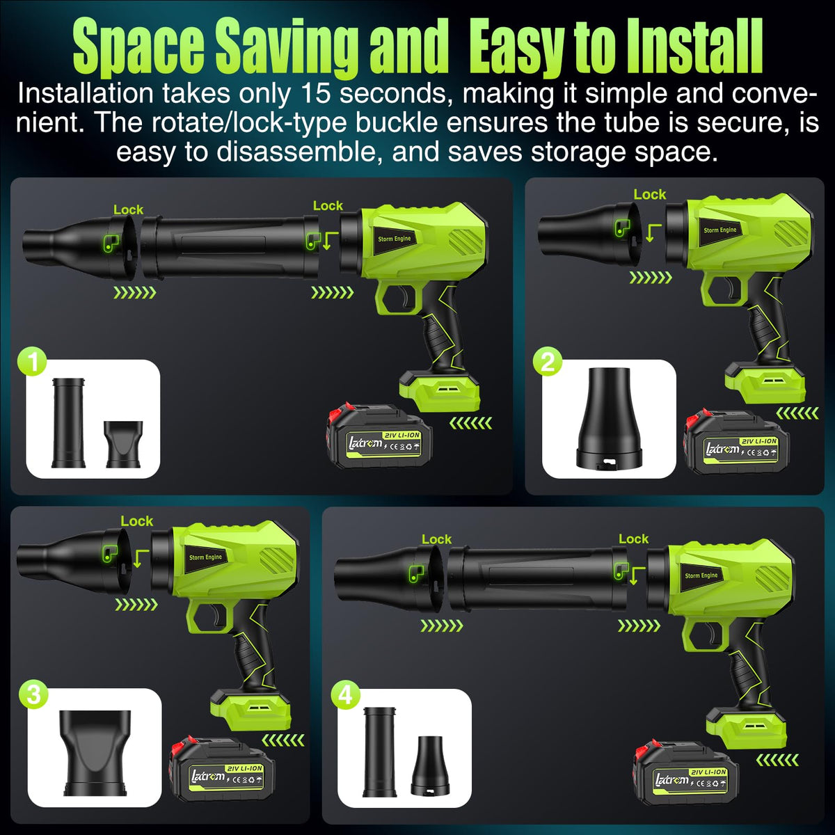 Gutter-extension nozzle cleans tight spaces