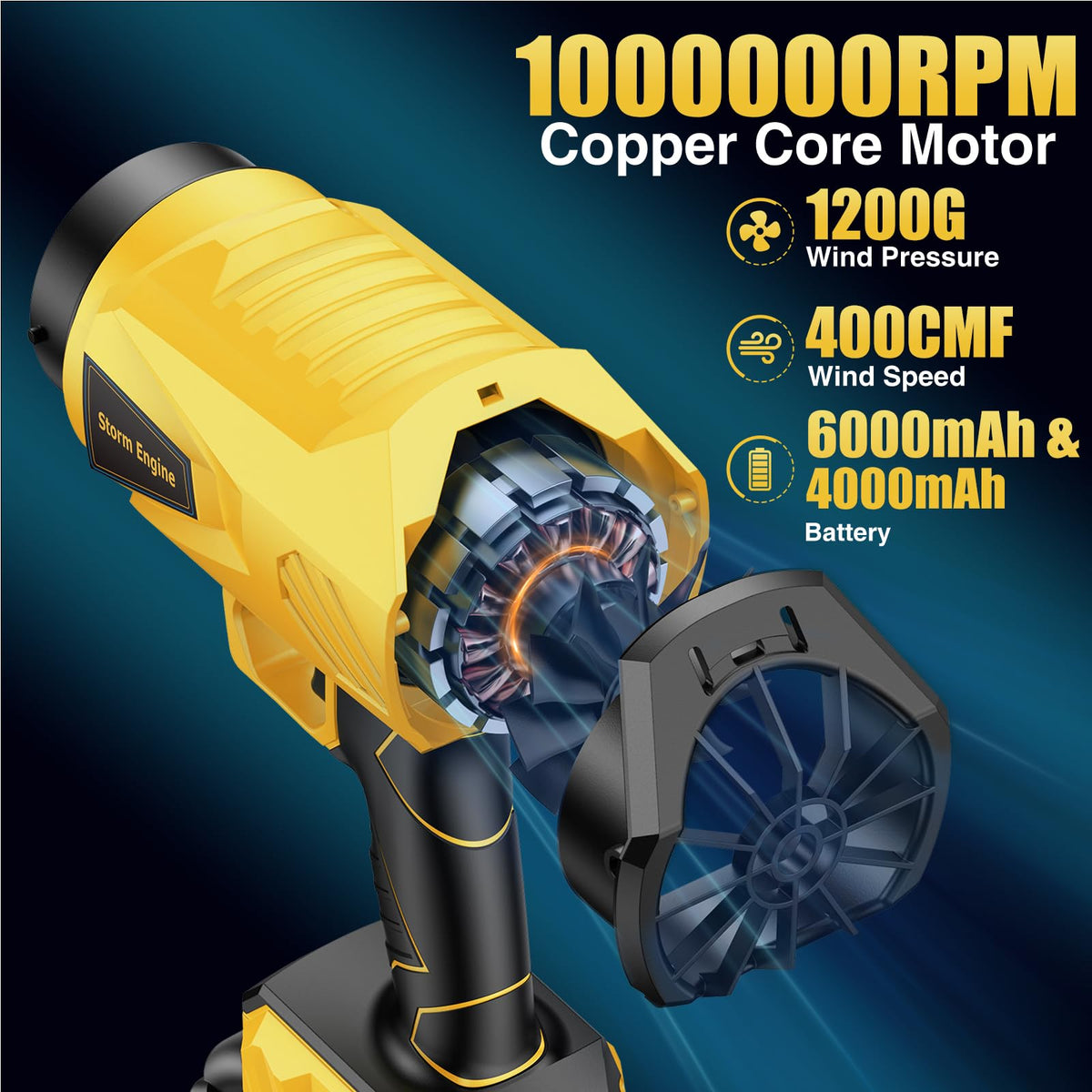 Latrcm Leaf Blower 4000mAh battery pack compact energy for quick swaps