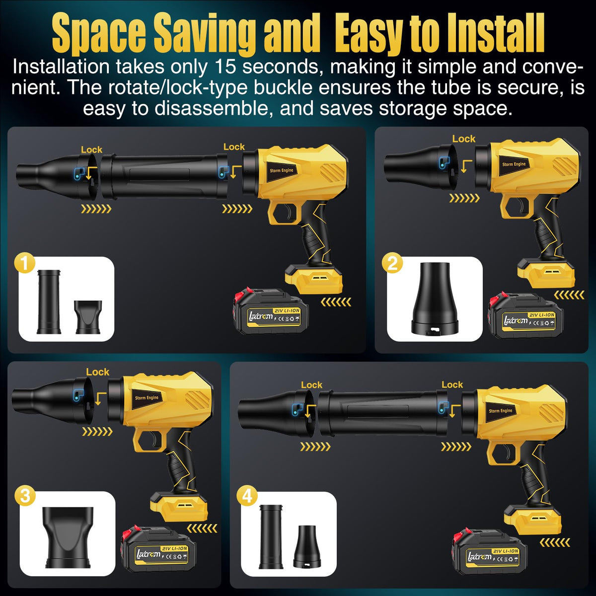 Latrcm Leaf Blower lightweight body for comfortable one-handed use