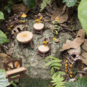 LATTOOK Fairy Garden wooden door arch frames a welcoming gateway