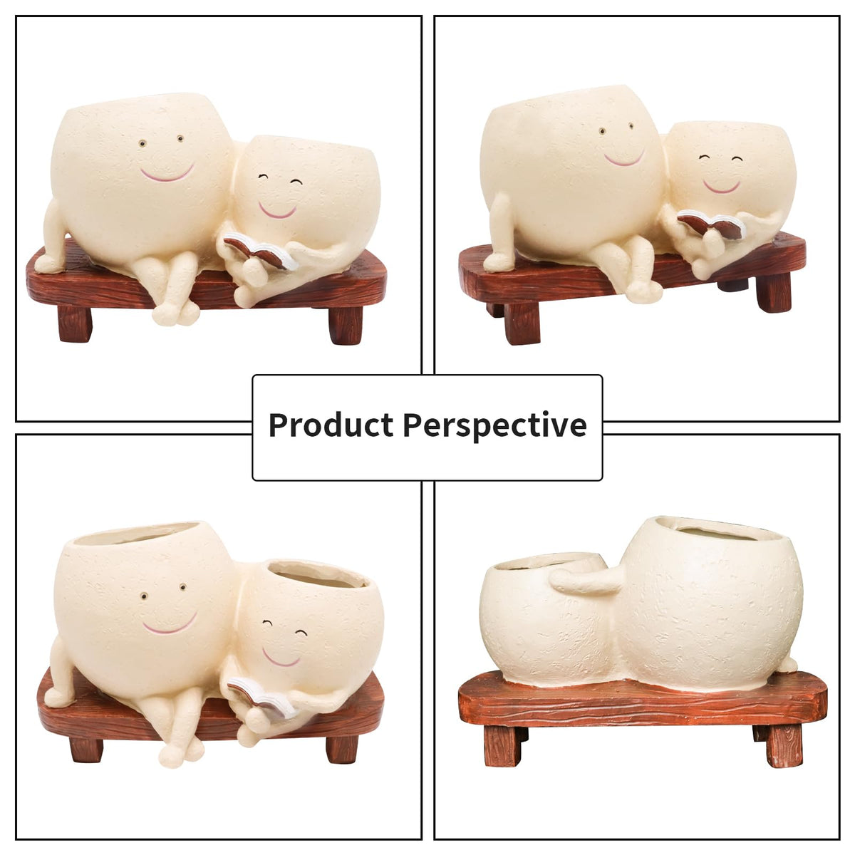 LAUGOKOBE Smily Face Planter Pot windowsill decor for bright spaces.