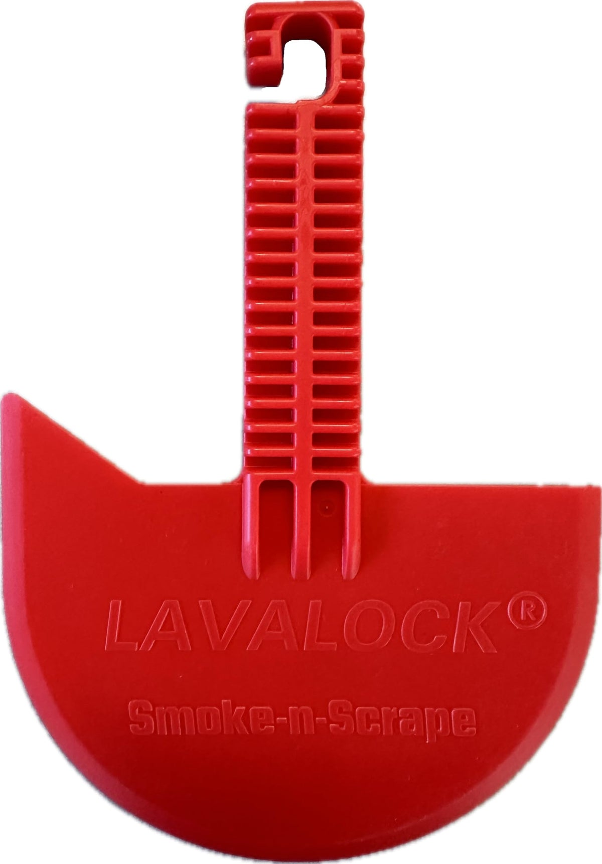 LavaLock Smok-n-Scrape red finish adds visibility to your grill toolkit.