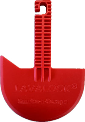 LavaLock Smok-n-Scrape red finish adds visibility to your grill toolkit.