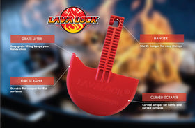 LavaLock Smok-n-Scrape fits Weber Kettle for easy cleanup.