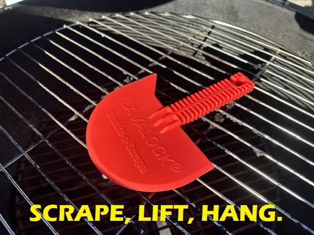 LavaLock Smok-n-Scrape works with Weber Smokey Mountain to lift grime.