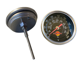 LavaLock thermometer close-up showing high-temp accuracy for grilling.