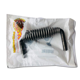 LavaLock stainless spring handle shown in a cool touch metal finish.