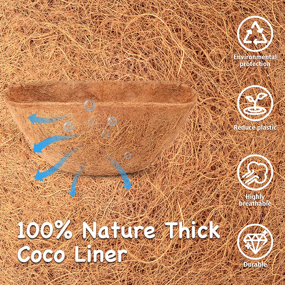 LAVEVE coconut fiber liner in a potted plant arrangement for use in flowers