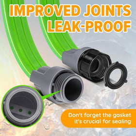 LAVEVE hose lies flat to prevent tangling during setup