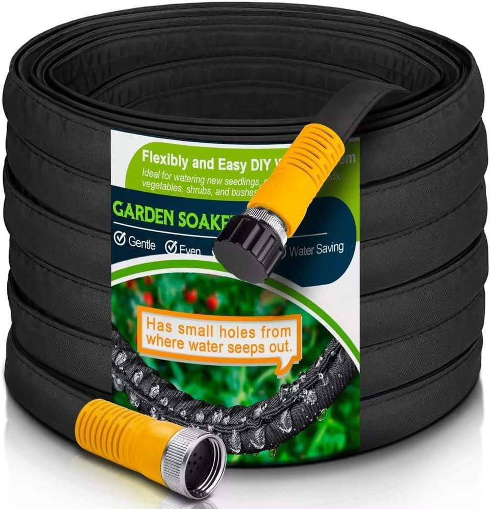 LAVEVE heavy-duty flat hose laid out for broad lawn irrigation efficiency