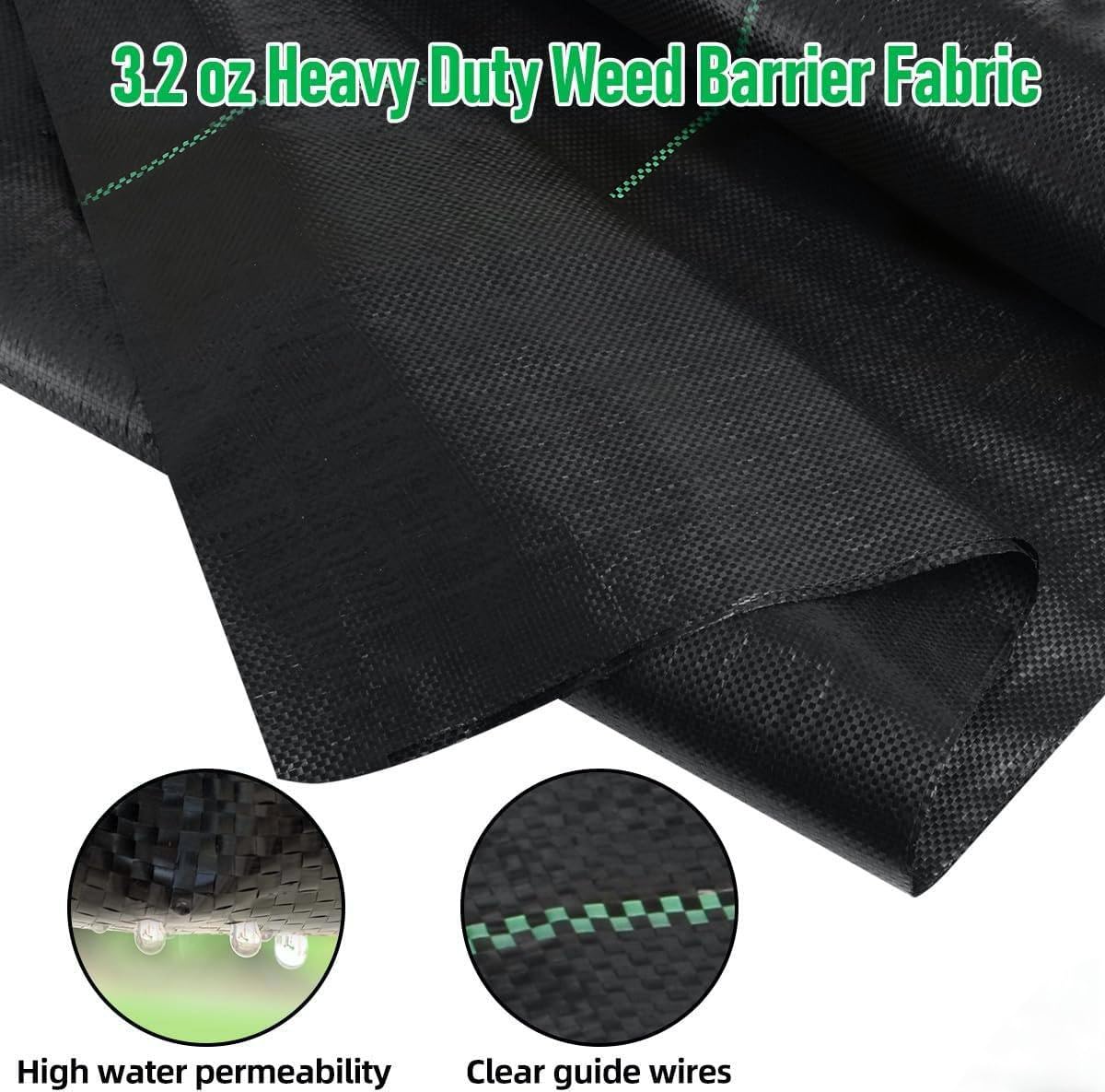 LAVEVE heavy-duty garden cloth 3.2oz supports durable ground cover for long-lasting landscaping