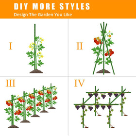 LAVEVE 36-inch stakes help organize garden beds neatly.