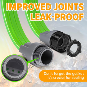 LAVEVE Sprinkler Hose anti-leak connector ensures secure, leak-free setup.